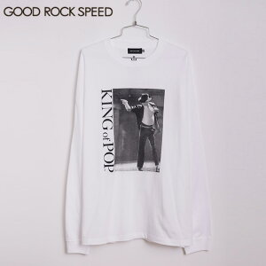 �ySALE 30��OFF�zGOOD ROCK SPEED�i�O�b�h���b�N�X�s�[�h�jMICHAEL JACKSON(KING OF POP)�@24MJK202W�@�����OT�V���c�@WHITE�@�}�C�P���W���N�\���@�v�����g