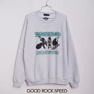 �ySALE 30��OFF�zGOOD ROCK SPEED�i�O�b�h���b�N�X�s�[�h�jBEASTIE BOYS �@CHECK YOUR HEAD SWEAT�@24BEA201W�@�v�����g�@BEASTIE BOYS�@�R���{�X�E�F�b�g�@CHECK YOUR HEAD�@�X�^�W�I�A���o���@���j�Z�b�N�X