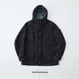 【SALE 10％OFF】whitemountaineering（ホワイトマウンテニアリング）GORE-TEX LUGGAGE MOUNTAIN PARKA　BK2573201　防⾵性　透湿性　耐⽔性　GORE-TEX　ラゲッジマウンテンパーカ