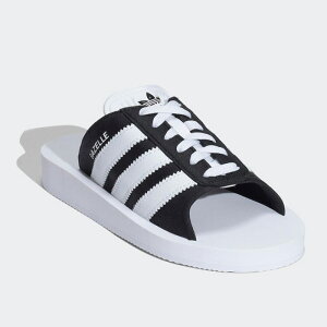 adidas originals (アディダス オリジナルス)GAZELLE BEACH W JQ7421 ガゼル ビーチスライド / GAZELLE BEACH SLIDES コアブラック/フットウェアホワイト/フットウェアホワイト