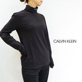【スーパーセール 50％OFF】Calvin Klein Performance(カルバンクライン パフォーマンス) 　マイクロロゴロングスリーブTシャツ　J217446　MICRO LOGO LONG SLEEVE TEE　ウィメンズ　長袖　タートルネック