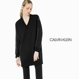 【SALE 30％OFF】Calvin Klein（カルバンクライン）コクーンドレス　4WS2D900　AI COCOON DRESS　ワンピース　Vネック　長袖　ウィメンズ