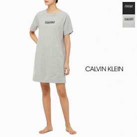 【SALE 30％OFF】Calvin Klein（カルバンクライン）ショートスリーブナイトシャツ　QS6800　S/S NIGHTSHIRT　ワンピース　カットソー　ロゴ　ウィメンズ