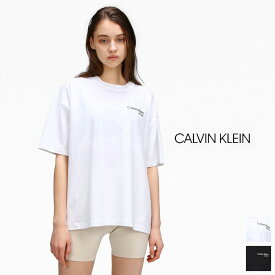 【SALE 30％OFF】Calvin Klein（カルバンクライン）バックプリントクルーネックTシャツ　J218904　A-BACK CALVIN LOGO T　半袖　カットソー　レディース