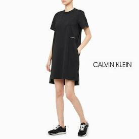 【SALE 40％OFF】Calvin Klein (カルバンクライン) ティーシャツドレス　A-MILANO TEE DRESS　J216194　ウィメンズ　ヨガ　ジム