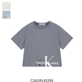 【SALE 50％OFF】Calvin Klein (カルバンクライン)モノグラムクロップドTシャツ　AF-2-TONES MONOGRAM CROPPED TEE　J217955　 ウィメンズ　シャツ　クロップド