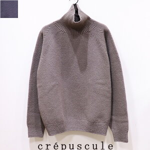 �ySALE 40��OFF�zcrepuscule�i�N���v�X�L���[���jW/G TURTLE NECK L/S�@2203-011�@�j�b�g�@�^�[�g���l�b�N�@2203-011