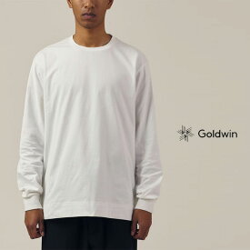 【SALE 40％OFF】GOLDWIN(ゴールドウィン) ワンポイント ロゴ ロングスリーブ ティーシャツ（メンズ）GL41302P　One Point Logo L/S T-shirt　リサイクルコットン