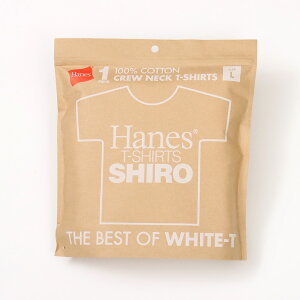 HANES�i�w�C���Y�j �@1P SHIRO CREWNECK T-SHIRT �V���@�N���[�l�b�NT�V���c�@�z���C�g�@��T�@HM1X201