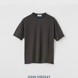 【SALE 20％OFF】JOHN SMEDLEY (ジョンスメドレー) 30G 半袖 マイクロボーダーニットTシャツ　S4631　Tシャツ　 半袖