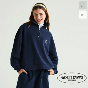 �ySALE 30��OFF�zPARROTT CANVAS�i�p���b�g�L�����o�X�jPC�n�[�t�W�b�v�X�E�F�b�g�@PC24112011�@PC HALF ZIP SWEAT�@�v���I�[�o�[�@�E�B�����Y