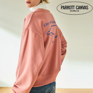 �ySALE 30��OFF�zPARROTT CANVAS�i�p���b�g�L�����o�X�jPC MAP LOGO CREW SWEAT�@PC24212015�@�X�E�F�b�g�@�N���[�l�b�N�@�E�B�����Y