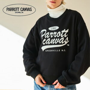 �ySALE 30��OFF�zPARROTT CANVAS�i�p���b�g�L�����o�X�jATHLETIC LOGO CREW SWEAT�@PC24212013�@�X�E�F�b�g�@�N���[�l�b�N�@�E�B�����Y