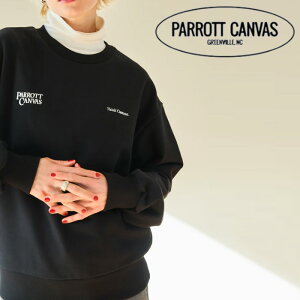 �ySALE 30��OFF�zPARROTT CANVAS�i�p���b�g�L�����o�X�jEMBROIDERY LOGO CREW SWEAT�@PC24212011�@�X�E�F�b�g�@�N���[�l�b�N�@�E�B�����Y