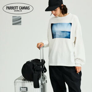 �ySALE 20��OFF�zPARROTT CANVAS�i�p���b�g�L�����o�X�jTRAVEL PHOTOGRAPH L/S T-SHIRT�@PC25112015�@�v�����g�@Waki Hamatsu�@T�V���c�@�����@�J�b�g�\�[