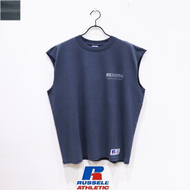 RUSSELLATHLETIC（ラッセルアスレチック）WASHED OUT BOOKSTORE JERSEY SLEEVELESS GRAPHIC T　RC-25027　Tシャツ　プリントT