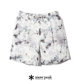 【SALE 30％OFF】snow peak（スノーピーク）プリントクイックドライショーツ　PA-22SU016　PRINTED QUICK DRY SHORTS　ボトムス　吸水速乾性　シワ加工