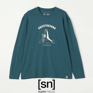 �ySALE 40��OFF�zSUPER.NATURAL�i�X�[�p�[.�i�`�������jSRI.RAMANA.RITA.YOGUE x SNPRINTED L/S TE�@SNUJ10123240�@�v�����g �����O�X���[�uT�V���c�@SNUJ10123240M�@SNUJ10123240L�@SNUJ10123240XL