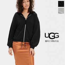 【スーパーセール 50％OFF】UGG (アグ)　ウィメンズ アビーハーフムーンスリーブフーディ　1117739　W ABBI HALF MOON SLEEB HOODIE　パーカー　レディース　ジップアップ　両面起毛　フリース