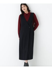 ◆TRダブルクロスワンピース human woman ヒューマン ウーマン ワンピース・ドレス ワンピース ブラック ブラウン【送料無料】[Rakuten Fashion]