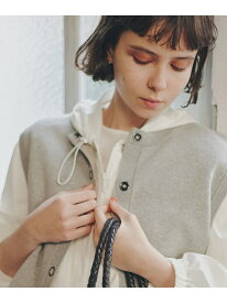 ◆ハイツイストコットン混ジャカードベスト human woman ヒューマン ウーマン トップス ニット ネイビー ベージュ グレー【先行予約】*【送料無料】[Rakuten Fashion]