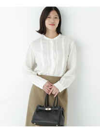 【SALE／55%OFF】◆コットンジョーゼットボイルバンドシャツブラウス human woman ヒューマン ウーマン トップス シャツ・ブラウス ホワイト グリーン【RBA_E】【送料無料】[Rakuten Fashion]