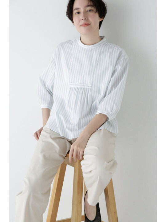 楽天市場】【SALE／37%OFF】◇ドビーストライプブラウス human woman 