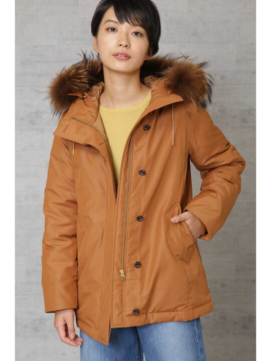 楽天市場】【SALE／30%OFF】ファー付きダウンコート human woman 