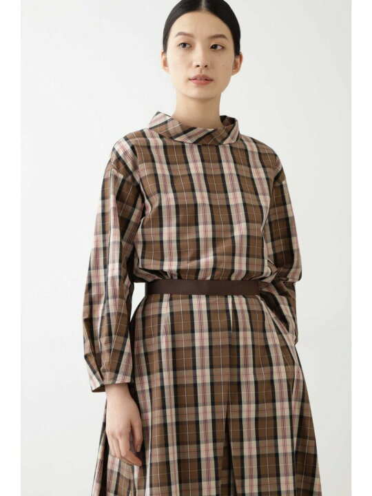 human womanヒューマンウーマン シアードビーチェックブラウス【美品 