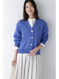 【SALE／55%OFF】◆ギマコットンVネックカーディガン human woman ヒューマン ウーマン トップス ニット イエロー ベージュ ブルー グレー【RBA_E】【送料無料】[Rakuten Fashion]