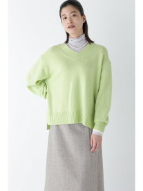 【SALE／55%OFF】◆ウールカシミヤVネックニットプルオーバー human woman ヒューマン ウーマン トップス ニット グレー ネイビー ピンク グリーン【RBA_E】【送料無料】[Rakuten Fashion]