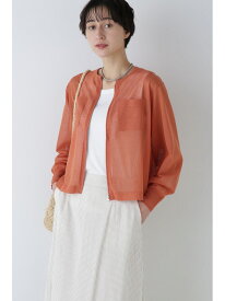 【SALE／37%OFF】◆シアーハイゲージニットジップアップカーディガン human woman ヒューマン ウーマン トップス ニット ネイビー ベージュ ブラック オレンジ グリーン【RBA_E】【送料無料】[Rakuten Fashion]