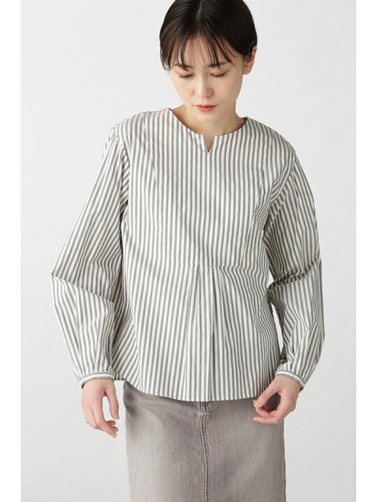 楽天市場】【SALE／60%OFF】◇ドビーストライプブラウス human woman  