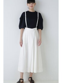 ◆ドビーオックス吊り付きスカート human woman ヒューマン ウーマン スカート その他のスカート ホワイト【送料無料】[Rakuten Fashion]