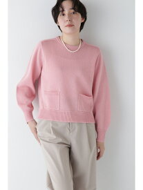 【SALE／64%OFF】◆ミドルゲージギマポケット付プルオーバー human woman ヒューマン ウーマン トップス ニット グレー ピンク ネイビー ブルー【RBA_E】【送料無料】[Rakuten Fashion]