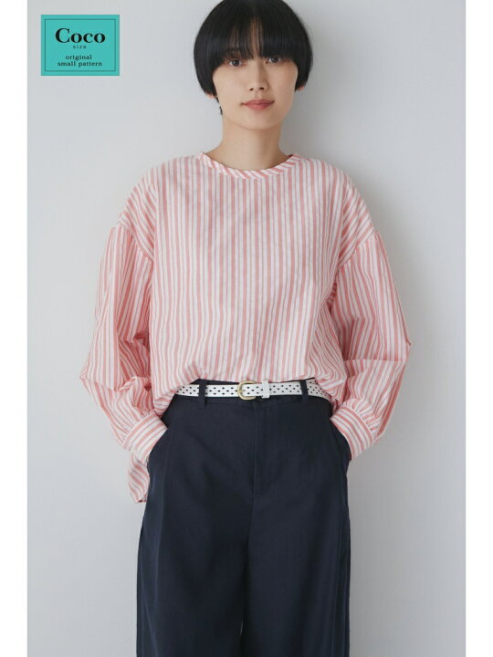 楽天市場】【SALE／40%OFF】◇＜Coco size＞カラミストライプブラウス 