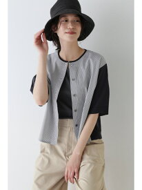 【SALE／37%OFF】◆布帛コンビニット human woman ヒューマン ウーマン トップス ニット ネイビー グレー ブラウン【RBA_E】【送料無料】[Rakuten Fashion]