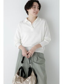 【SALE／64%OFF】◆ペーパーヤーンセーラーカラートップス human woman ヒューマン ウーマン トップス ニット パープル ホワイト【RBA_E】【送料無料】[Rakuten Fashion]