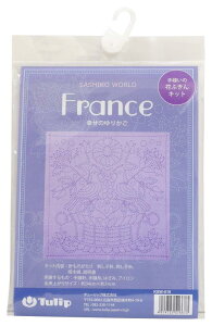 TULIP ��D���̉Ԃӂ���L�b�g SASHIKO WORLD �� France �K���̂�肩�� KSW-019
