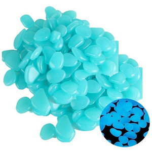 サムコス 夜光石 蓄光石 アクアリウム 発光石 飾り石 家庭用 DIY/工具/底砂/砂利/水族用品 カラフル 水槽用飾り石 鑑賞用 ?2-3cm 100個セット(ブルー)