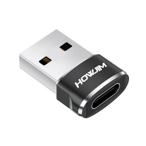 HOWJIM USB Type-C 変換アダプタ USB C 変換アダプタ 超小型 急速充電と高速データ転送同期 タイプC (メス) to USB2.0 (オス) 変換アダプタ OTG対応 イヤホン対応 タイプc 変換 M-acBook Air i-Pa