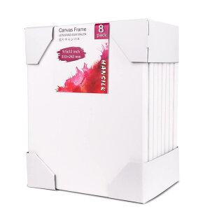 キャンバス 張りキャンバス キャンバス 画材 ライト木製フレーム 絵画ボード 中目 油彩・アクリル兼用 化繊綿 絵画 描画 油絵 画布