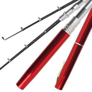 ペン型釣り竿 渓流竿ロッド 仕舞寸法23cm 超軽量短竿 万能竿 魚竿 伸縮可能 持運び便利 初心者 上級者釣り 子供用 1M / 1.6M