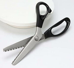 はさみ ハサミ ピンキング鋏 シザー波刃 ピンキングはさみ フィットカットカーブ プロ グルーレス刃手作り工房ステンレス製 布切り手芸洋裁鋏DIY 皮革綿布紙装飾裁縫織物カット万能切れ味