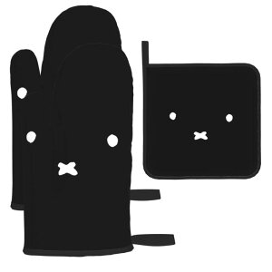 ミッフィー 耐熱鍋つかみ オーブンミトン なべつかみ耐熱ミトン おしゃれ かわいいンオーブンミトン やけど防止滑り止め キッチンミトン 左手と右手両手で使用可能 耐熱グローブ 男女兼