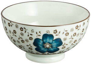 西田(Nishida) 4.5号ご飯茶碗(花集い青い椿)/おうち料亭/業務用食器/茶碗/お茶漬け/ごはん茶碗/和食器/ 120142