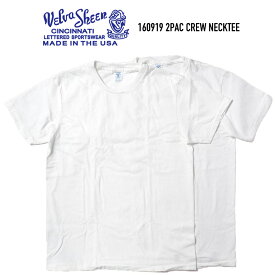 VELVA SHEEN (ベルバシーン) 160919 2PAC CREW NECK TEE アメリカ製2枚組パックTシャツ WHITE/WHITE