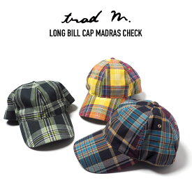 TRAD MARKS (トラッドマークス) LONG BILL CAP MADRAS CHECK マドラスチェック ロングビルキャップ 帽子
