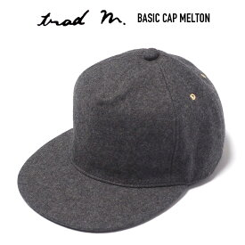 TRAD MARKS (トラッドマークス) BASIC CAP MELTON メルトンウール ベーシックキャップ 帽子 CHARCOAL