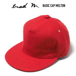 TRAD MARKS (�g���b�h�}�[�N�X) BASIC CAP MELTON �����g���E�[�� �x�[�V�b�N�L���b�v �X�q RED